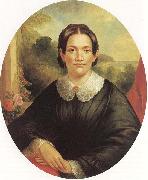 John Mix Stanley Portrait of Mrs. Benjamin Pitman oil painting artist